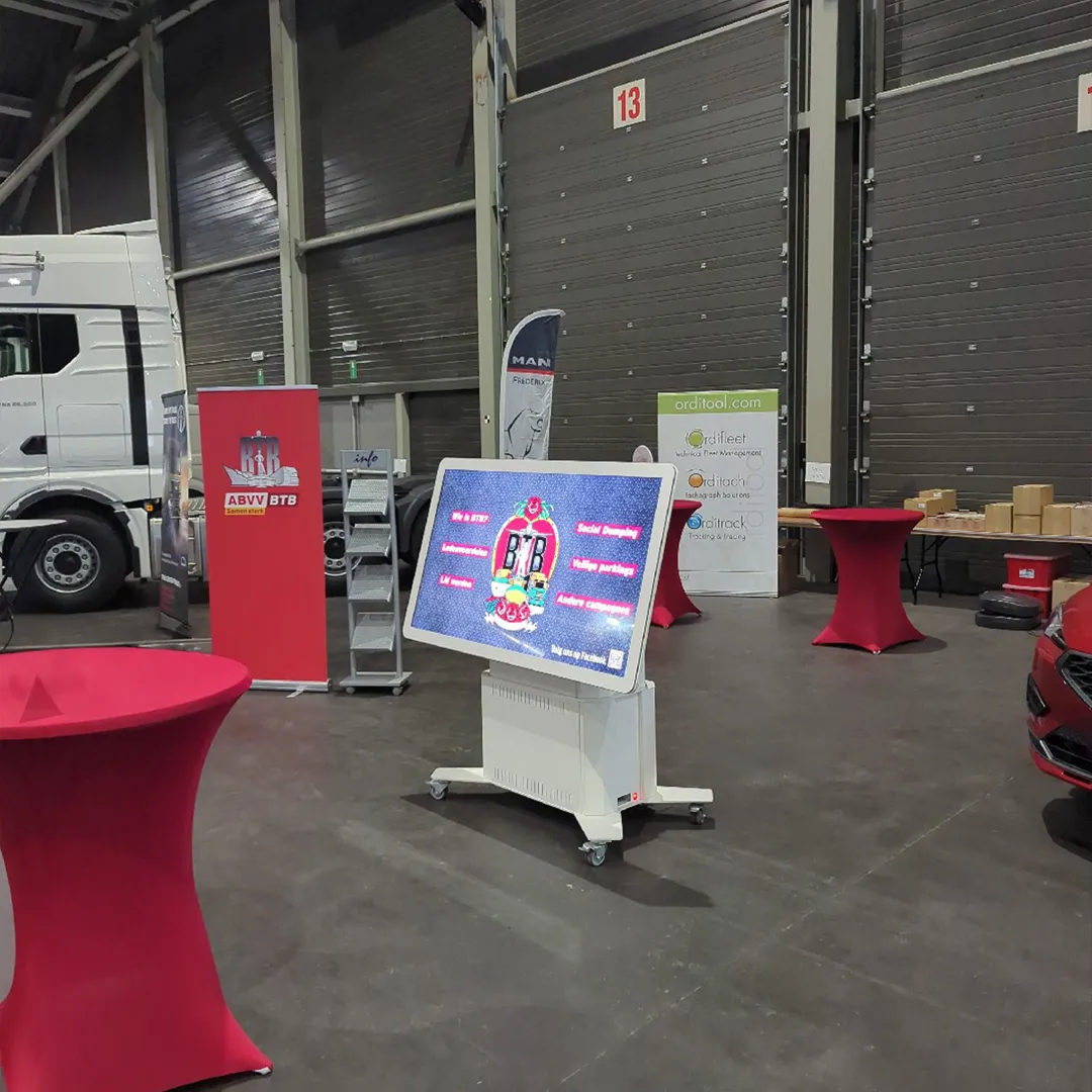 Prestop touch table on the show floor
