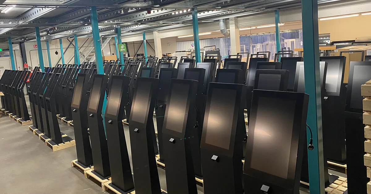 Prestop order kiosk de Bijenkorf assembly room
