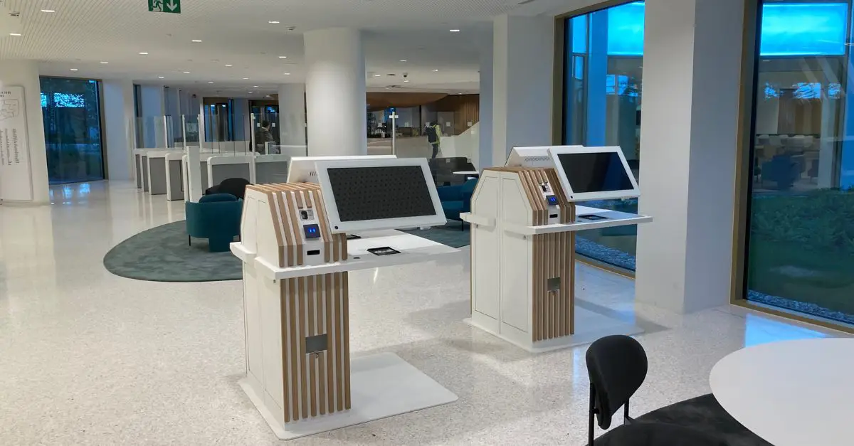 Custom sign-in kiosk BNP Paribas Prestop