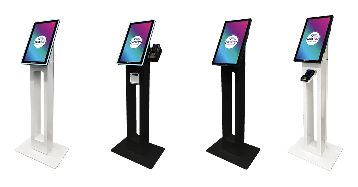 prestop slim kiosk 22 inch portrait variations