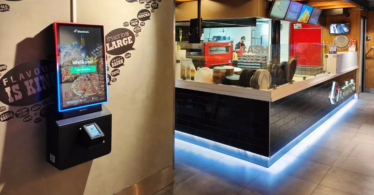 Domino's wall order kiosk