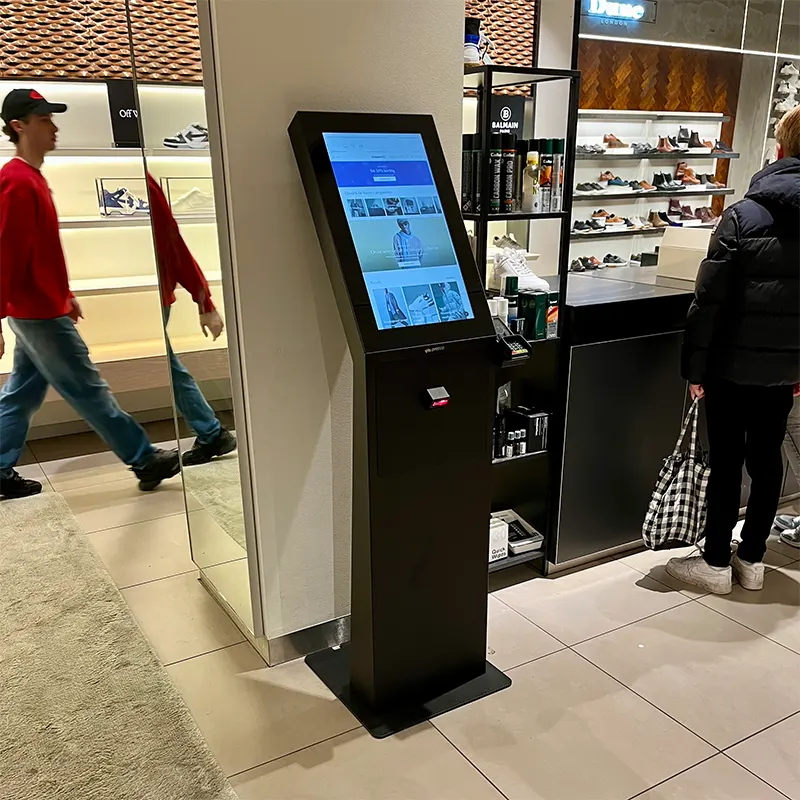 Omnichannel shop-in-shop ordering kiosk Bijenkorf