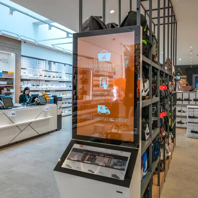 Omnichannel shop-in-shop ordering kiosk Deichmann VanHaren