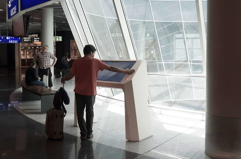 Franfurt Airport wayfinding kiosk Prestop 