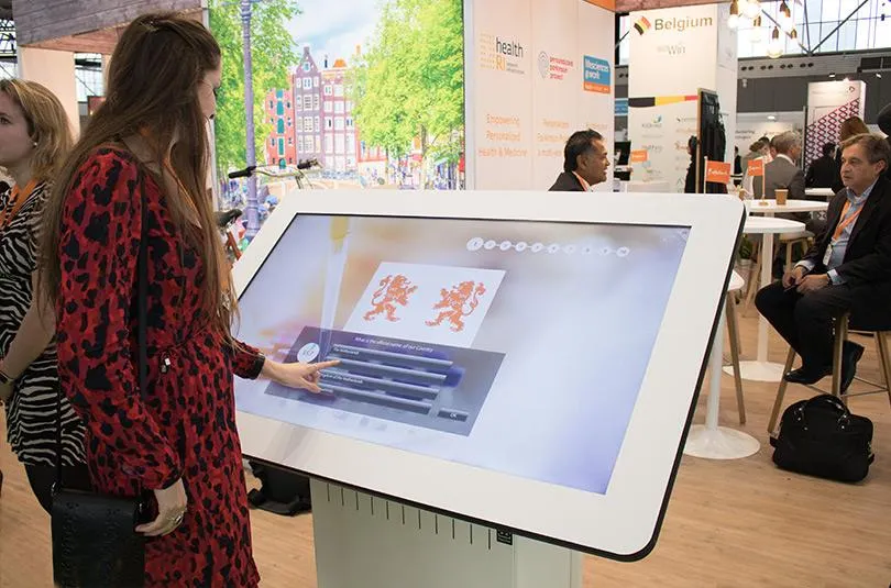 Prestop touchscreen table for Health Holland