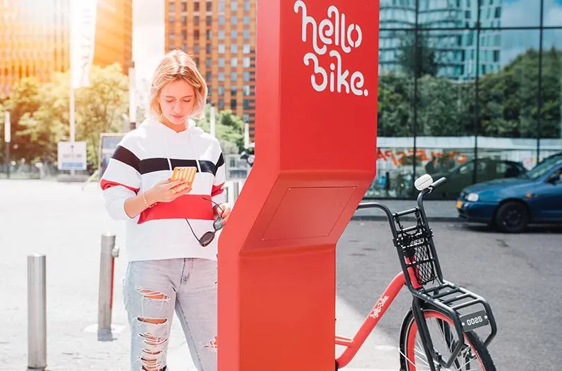 Prestop outdoor kiosk for Hello Bike