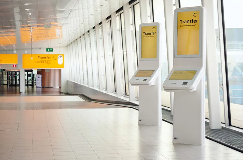 Contactless Schiphol Short Connection Pass kiosk