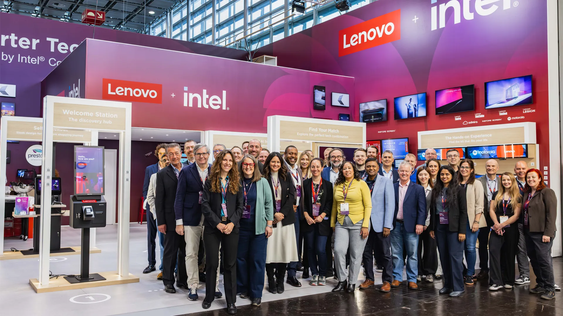 Lenovo Euroshop booth with Prestop