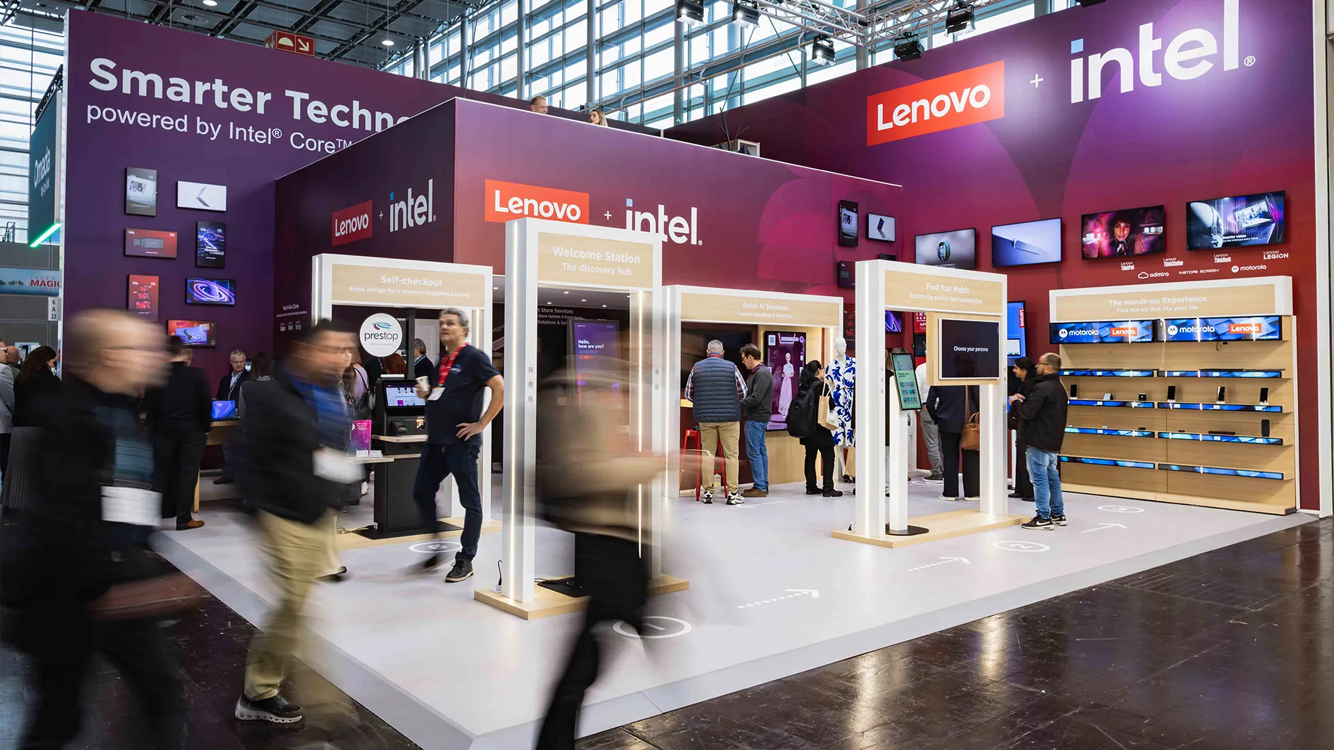 Lenovo Euroshop booth with Prestop