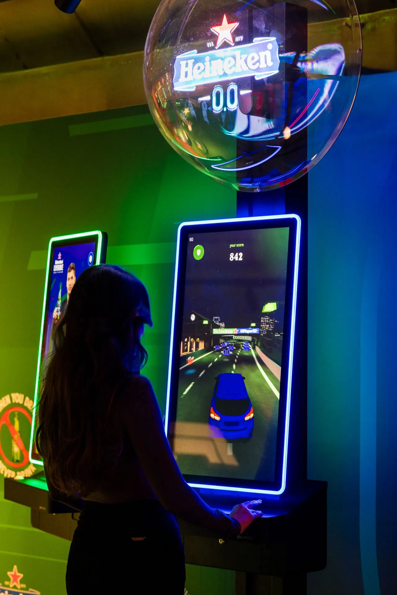 Heineken Experience Formula 1® game on Prestop kiosks