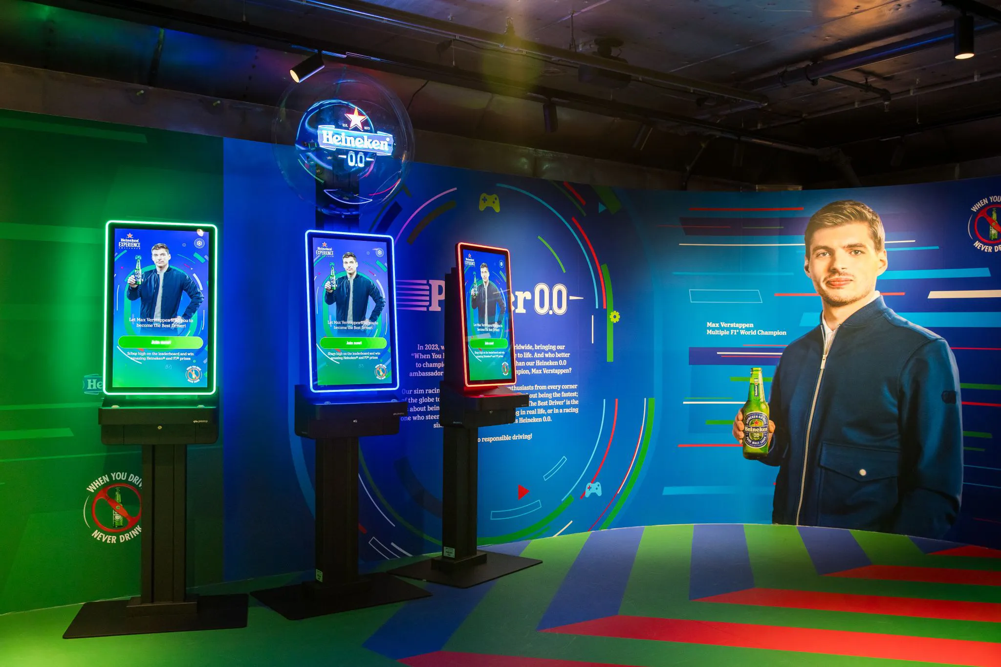 Heineken Experience Formula 1® game on Prestop kiosks