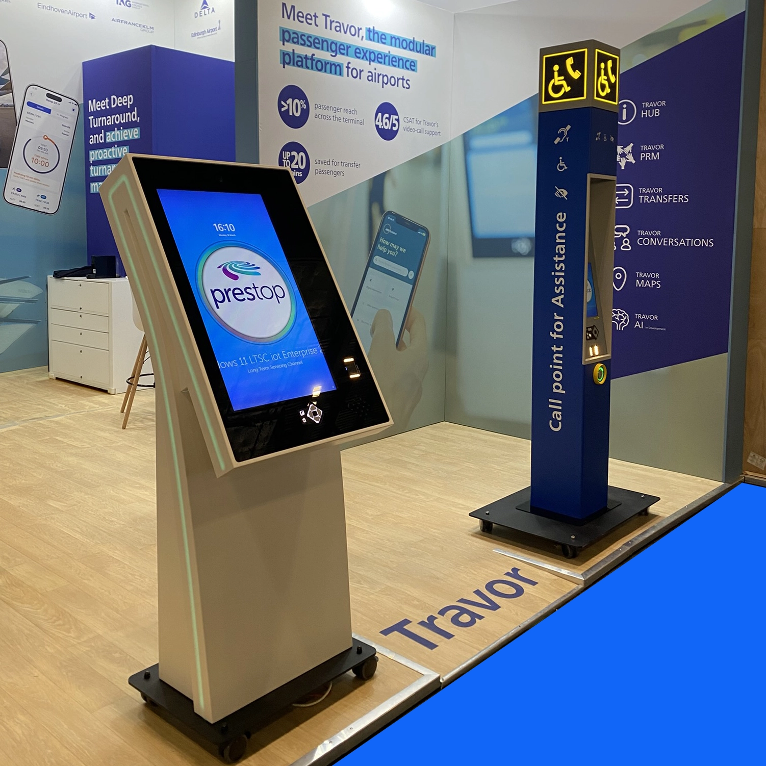 Schiphol Aviation Solutions at PTE 2026 with Prestop self-service solutions