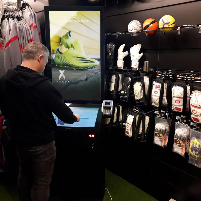 Voetbalshop.nl ordering kiosks