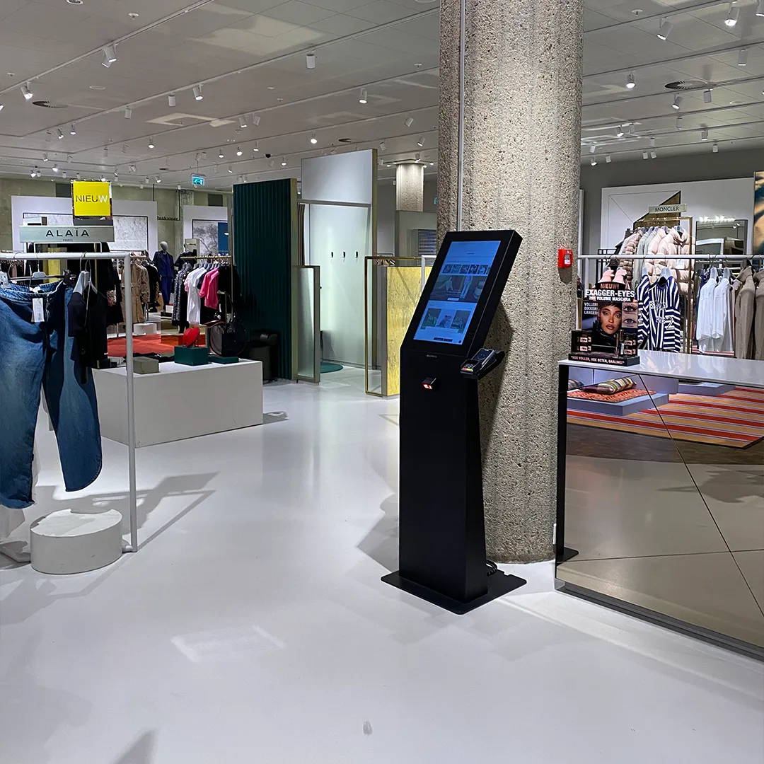 Prestop order kiosk de Bijenkorf