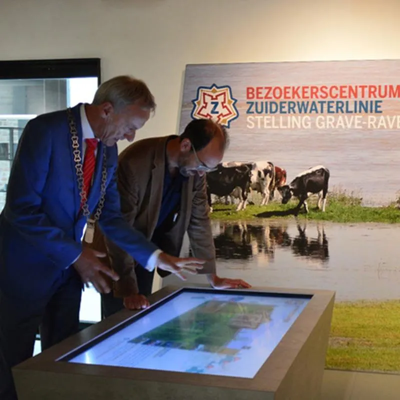 Prestop touchscreens for Zuiderwaterlinie visitor center case
