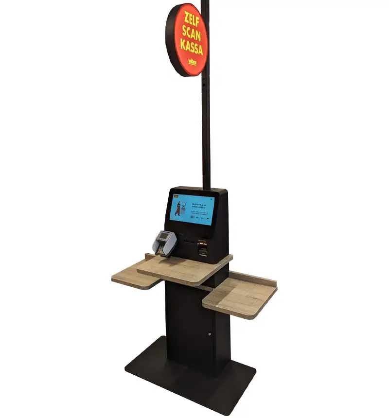 Prestop self-checkout Wibra retail