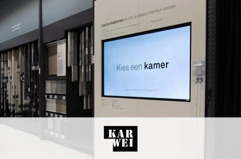 Recessed touchscreen screen wall karwei