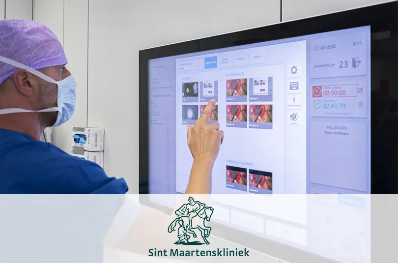 Built-in touchscreen for hospital
