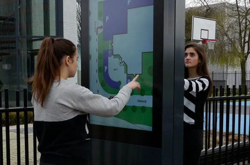 double-sided outdoor kiosks