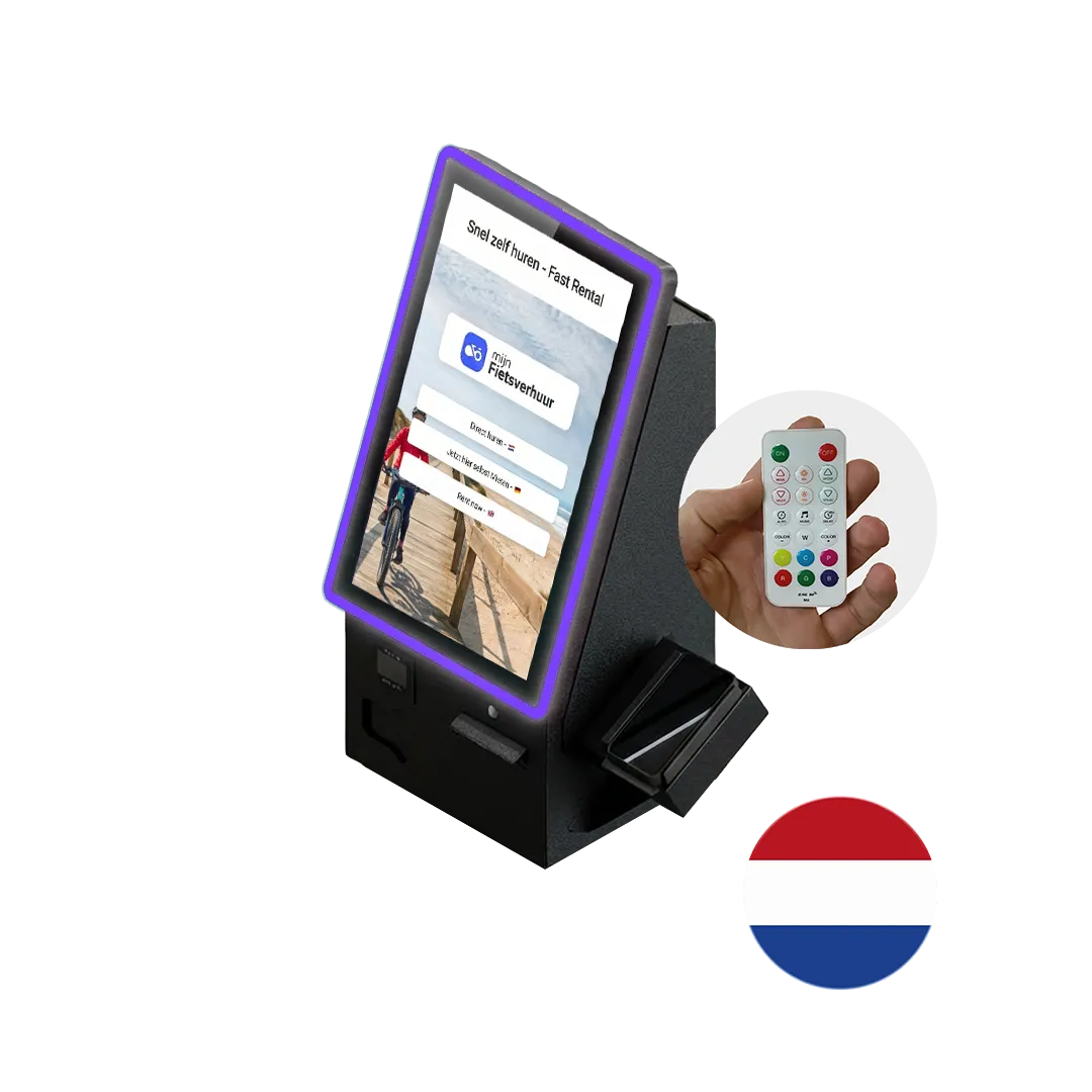 Kiosk for self-service bike hire using the ‘MijnFietsverhuur’ software