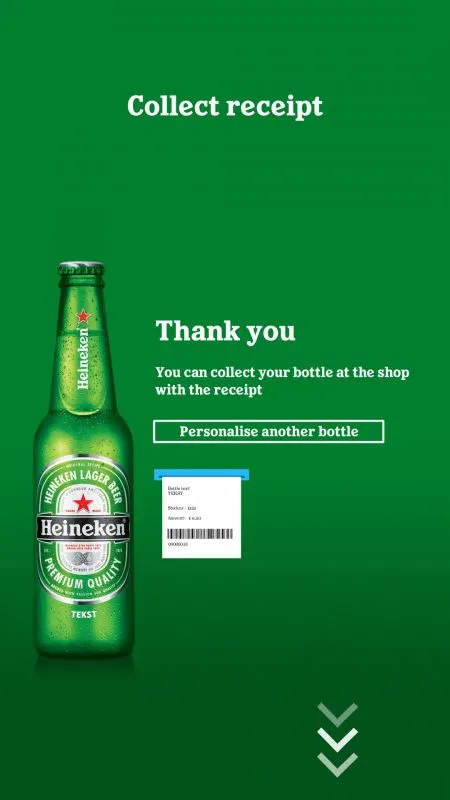 Prestop bottle your own heineken experience screenshot omnivision software