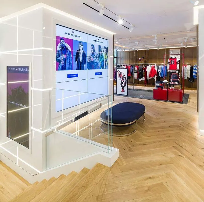 Screens, glorious screens, at Tommy Hilfiger's store of the future