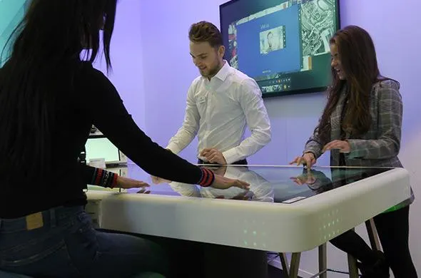 HiMacs touchscreen table with 65