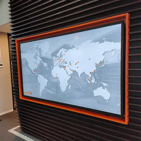 ALTCON showcases global projects on an impressive 86-inch touchscreen with Omnitapps