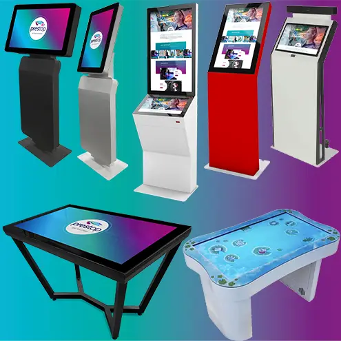 Revolutionary commitment: new info kiosks and touch tables for rent