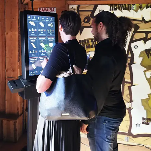 Canna kiosks at event Delta 9 Analytics for coffee shops