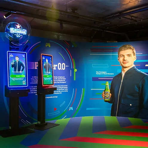 The race started at the Heineken Experience, with a fun game on the Prestop kiosks!
