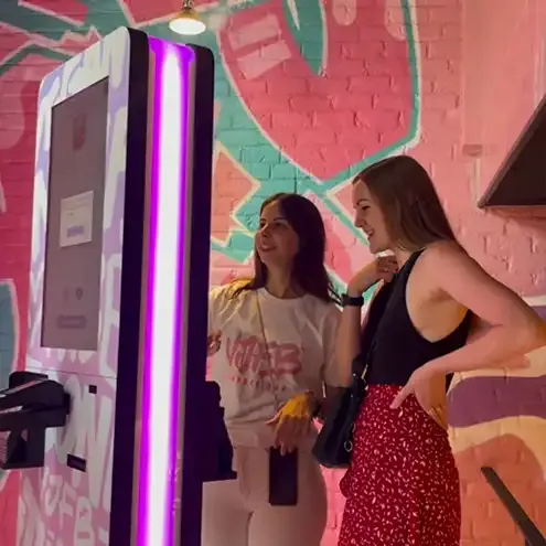 Vegan Junk Food Bar innovates with two-sided order kiosk