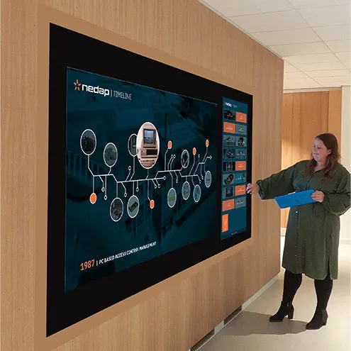 Hyperscreen video wall installed in Experience Center of Nedap