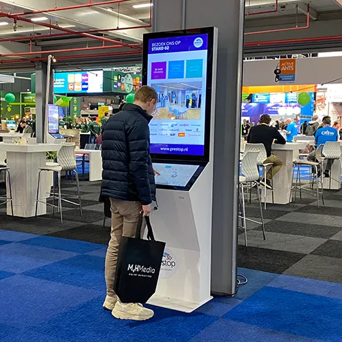 Omnitapps wayfinding kiosks from Prestop at Webwinkel Vakdagen 2024