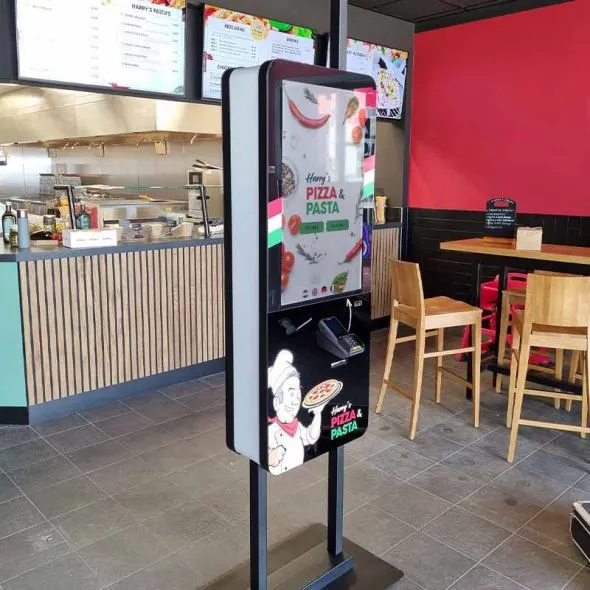 Order kiosk in house style for Harry's Pasta and Pizza