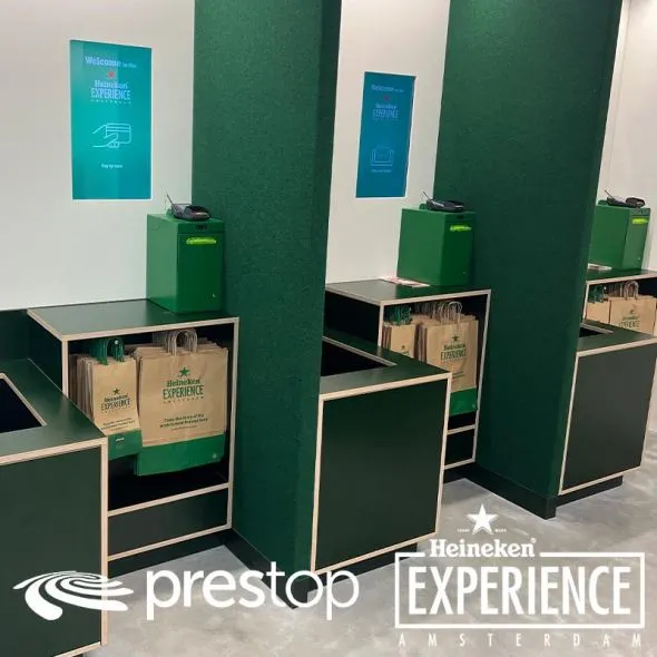 Heineken Experience Amsterdam: self-checkout from Prestop