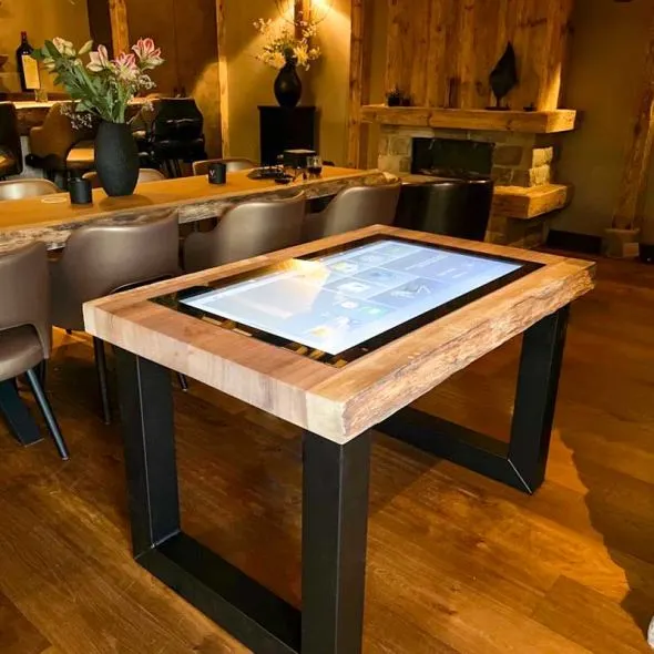 Built-in touchscreen creates chic modern kids game table