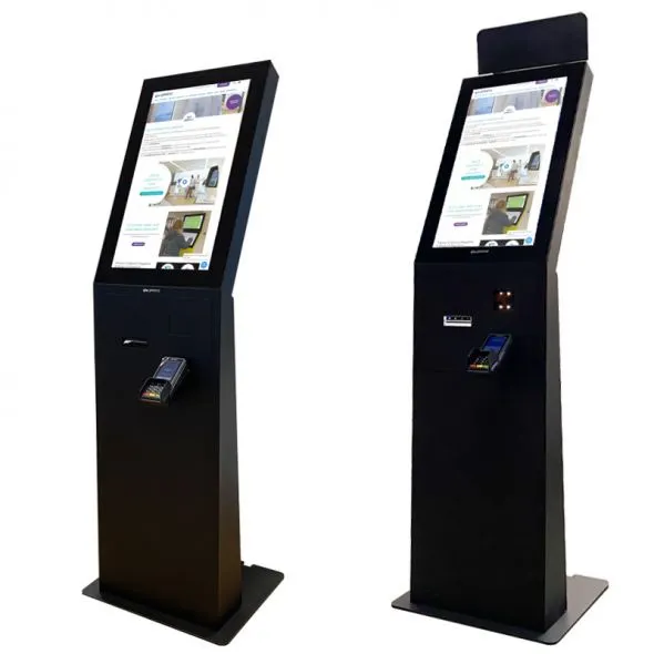 New! The 27-inch portrait Eminent kiosk (with signage board!)