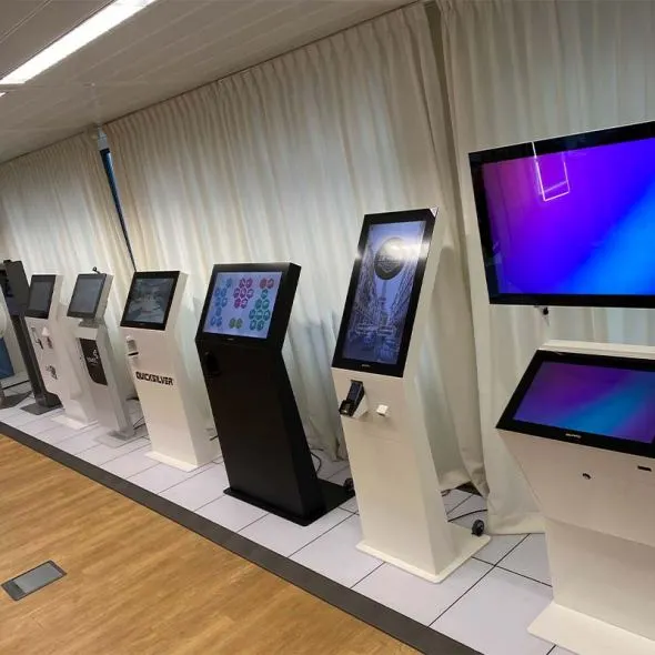 Visit our showroom for all info on kiosks!