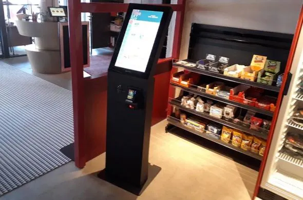 Guests at Hotel The Match can now pay for their snacks 24/7 at the order kiosk