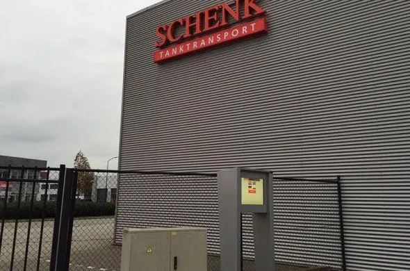 Reception kiosk with parking application for Schenk