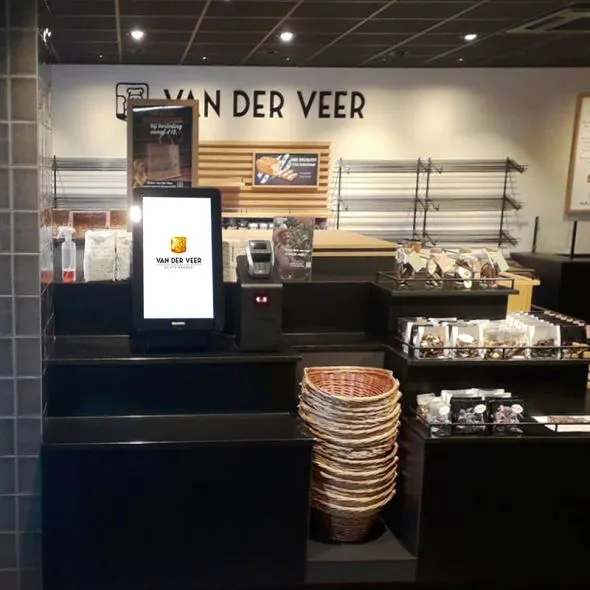 Self-Checkout at bakery Van der Veer