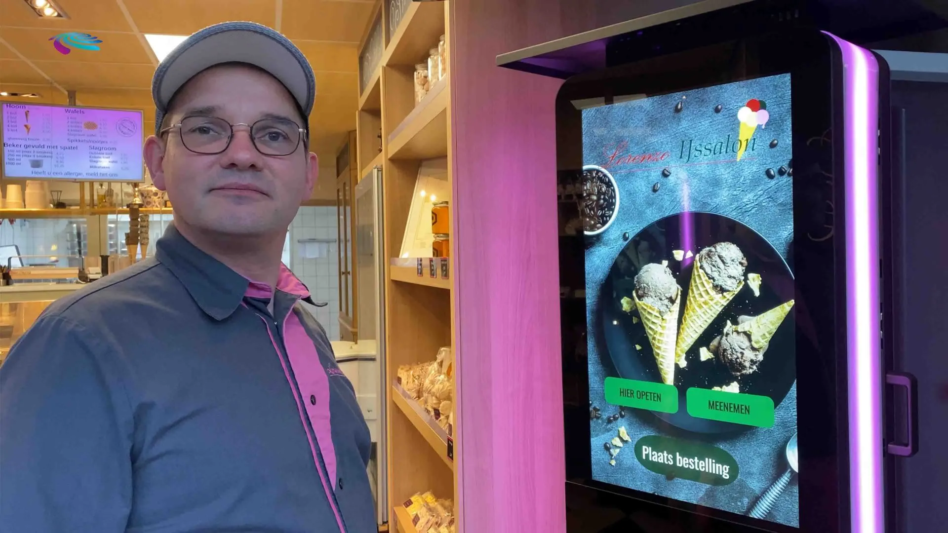 Lorenzo Ice Cream parlor interview semi-outdoor self-order kiosk Prestop 