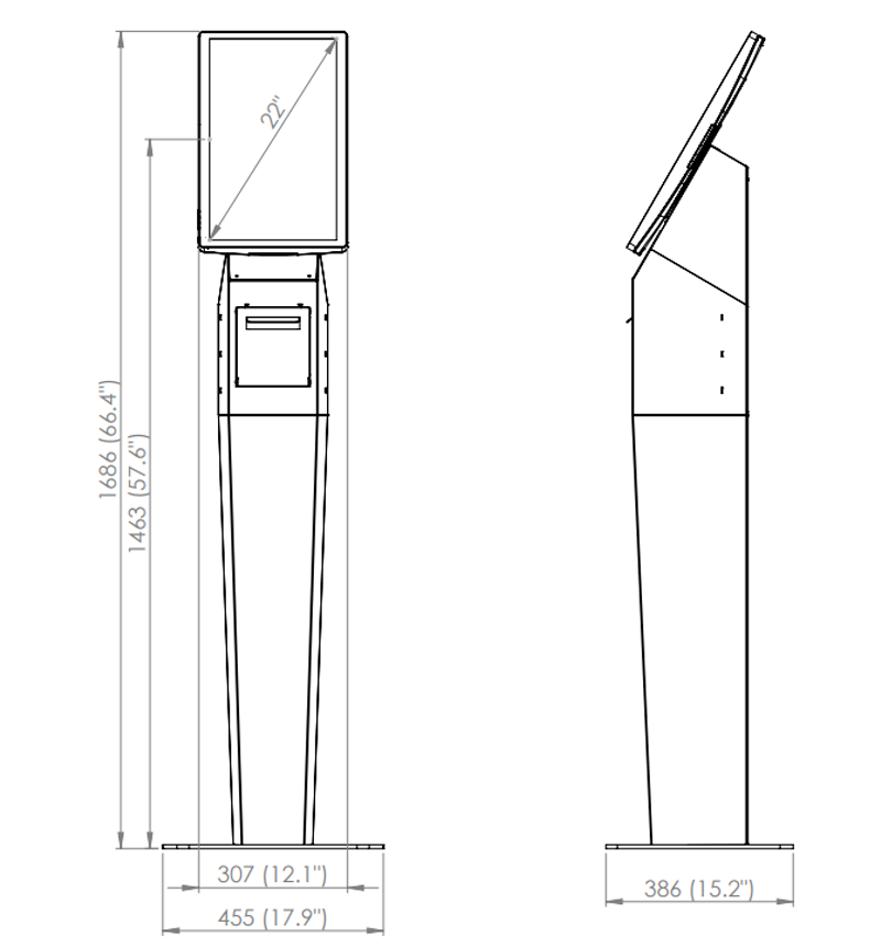 Kiosk Evolution 22" P LED PAY 