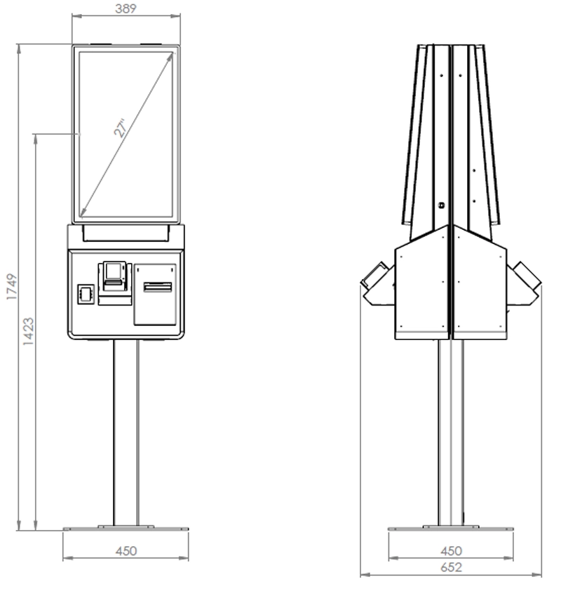 Kiosk Evolution 27" P DUO LED PAY 