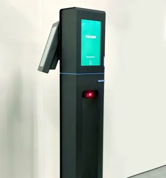 Contactless scan column 