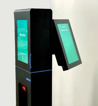 Contactless scan column 