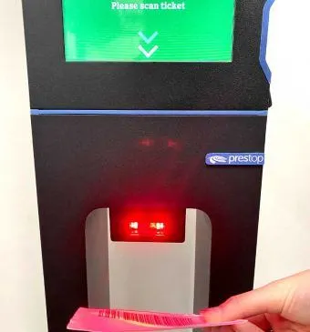 Contactless scan column 