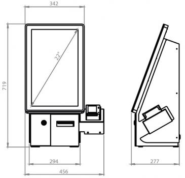 Desk Kiosk Eminent 22" P LED PAY 