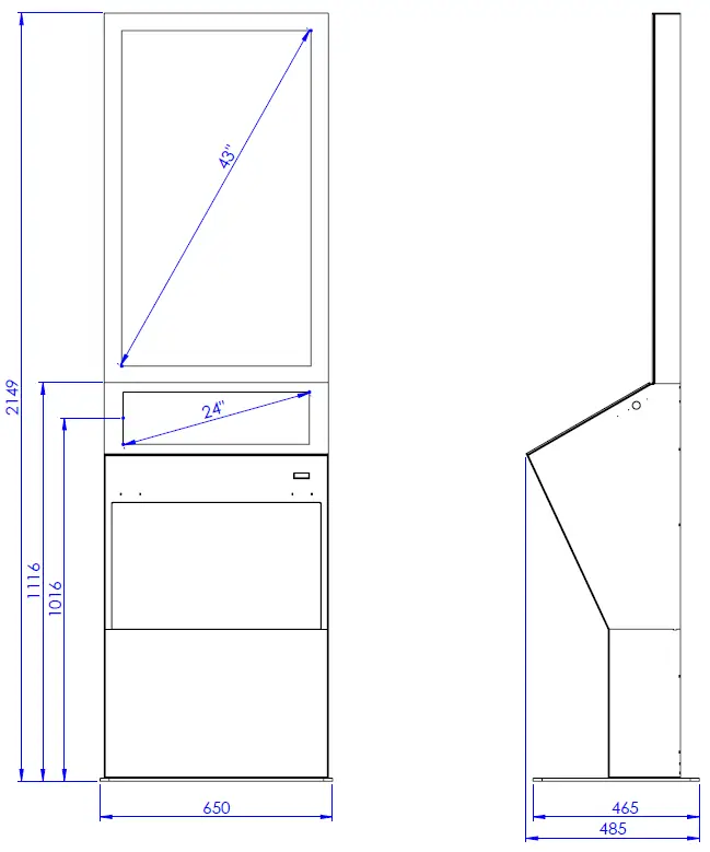 Kiosk Eminent 24" L + 43" P 